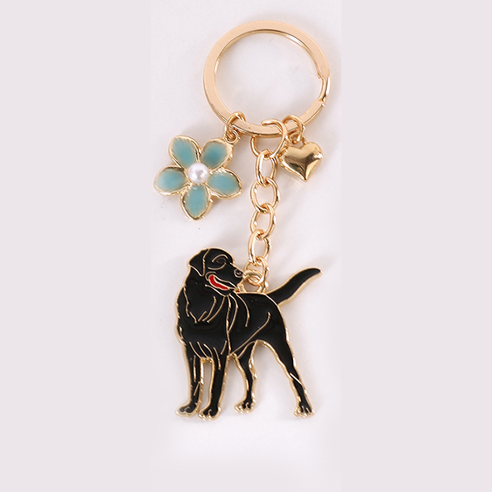 Garden black golden retriever twist head