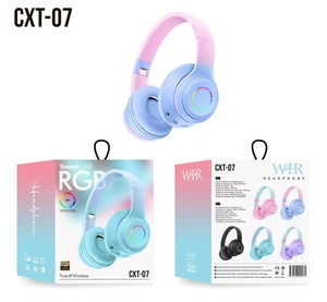 Thiết Kế Mới CXT-07 RGB Hơn Tai Nghe Tai Nghe <span class=keywords><strong>LED</strong></span> <span class=keywords><strong>Taotronics</strong></span> Tai Nghe Tai Vỏ Bluetooth PC Chơi Game Tai Nghe - Product Image 5