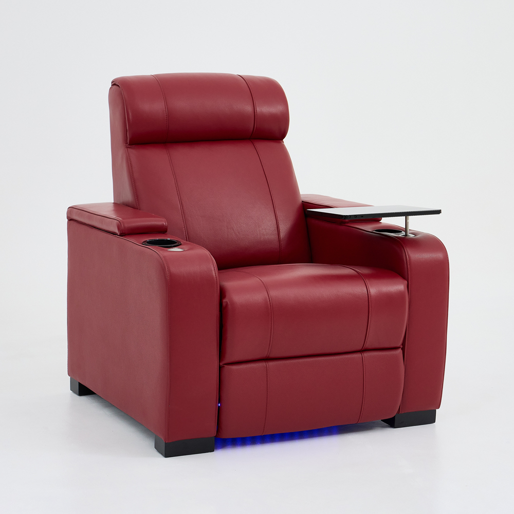 Red single electric lying-contact surface leather