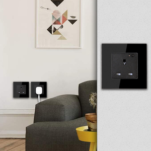 Bingoelec mejor precio Smart Home enchufe de pared 3 pines vidrio templado WIFI controlado Material de cobre 16A corriente nominal enchufe de la UE - Product Image 3