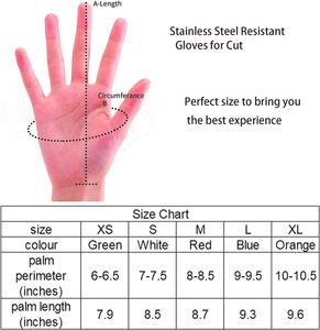 Great Price Five Finger Stainless Steel Ring Mesh Anti-Cut Steel Gloves Anticut Gloves For Tailoring And Butchers - Product Image 6