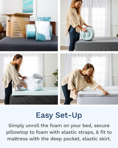 ที่นอนโฟมเจลขนาดเต็มเตียงแฝดพร้อมท็อปเปอร์เตียง10ซม. ที่นอนเมมโมรีโฟมขนาดเตียงคู่ - Product Image 5