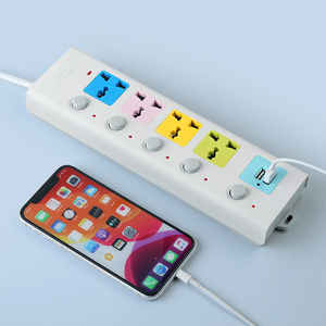 EZKABO高品质智能通用扩展插座延长线插座，带2USB 4插座，带开关电源板 - Product Image 2