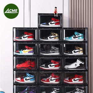 Bán buôn dày <span class=keywords><strong>Acrylic</strong></span> giày lưu trữ hộp chống bụi chống ẩm trong suốt container dễ dàng lắp ráp vật nuôi bao bì nhựa - Product Image 6