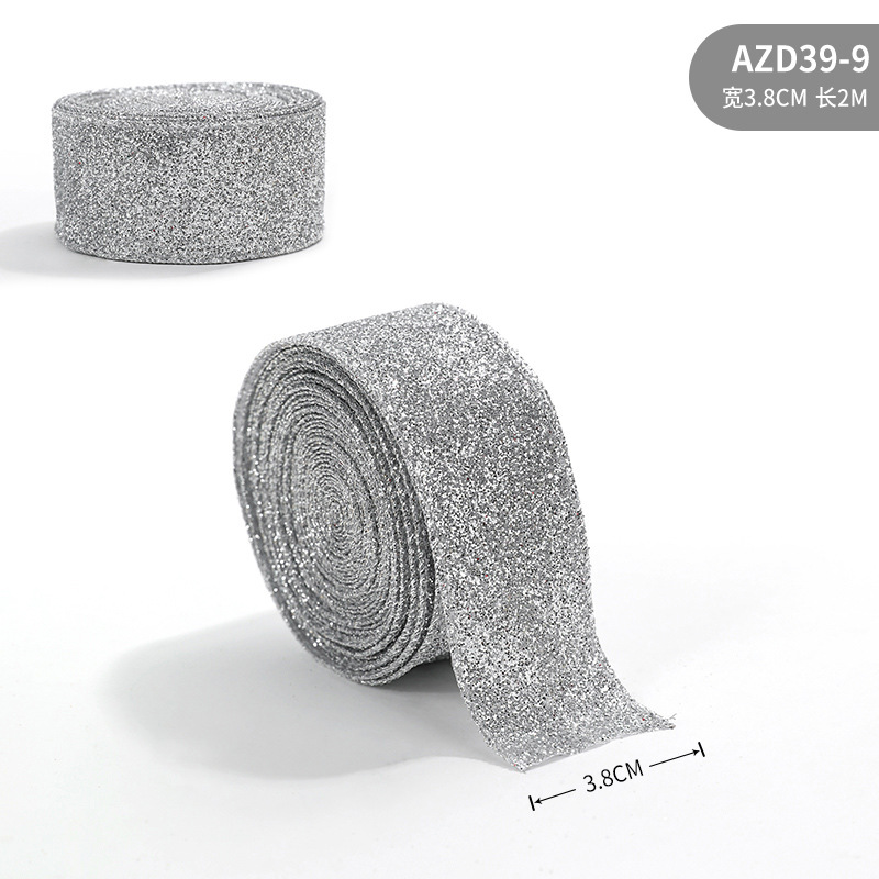3.8cm silver sticky powder webbing/2m