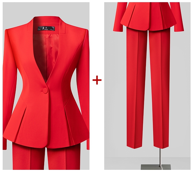 Rouge (costume + pantalon droit)