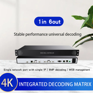 전문 오디오 비디오 1-in-6-out 비디오 디코더 매트릭스는 감시 카메라용 16화면 분할 모드를 지원합니다. LERGB 모델 - Product Image 5