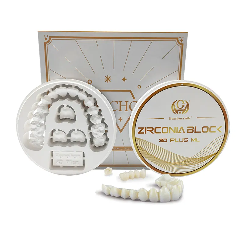 Logo personnalisé produits dentaires bloc de laboratoire circonio 3D Plus ML 4D zircone dentaire multicouche pour cadcam matériel dentaire