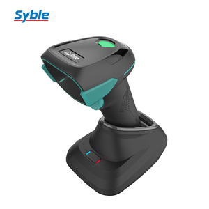 Escáner de código de barras inalámbrico 1D/2D Bluetooth y 2,4G, lector de código de barras de alta velocidad con base de carga para logística de almacén - Product Image 1