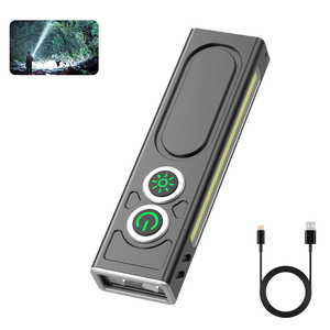 Brightenlux mới 4 trong 1 đa chức năng làm việc ánh sáng có thể sạc lại túi mỏng <span class=keywords><strong>EDC</strong></span> Đèn pin phẳng với clip UV ánh sáng & ánh sáng laser - Product Image 1