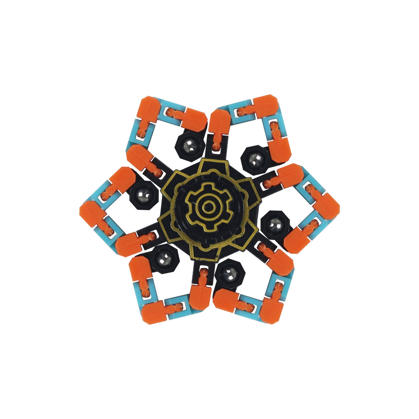 Glow in the dark orange blue