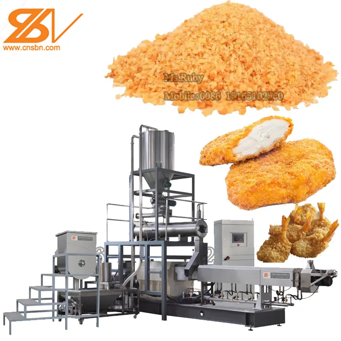 Automatische Brotkrumen Pellet Lebensmittel Extrusion Herstellung Maschine Produktions linie Anlage