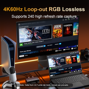 Tarjeta de captura de vídeo HDMI ULT-unite 4K 60Hz con salida de bucle para grabación de juegos captura de transmisión en vivo grabadora de Audio y vídeo 4K tipo C - Product Image 5