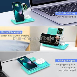 Multifunctional <strong>Lamp</strong> Mobile Phone Led Night Light Magnet 3 in 1 Foldable Wireless Charger Stand for Desk Smart Phone <strong>Charging</strong> - Product Image 4
