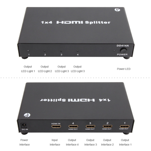 VCOM 1080P 60Hz FHD 1 <strong>Input</strong> 4 <strong>Output</strong> 1.4V HDMI Splitter for 1 <strong>Computer</strong> to 4 Monitors