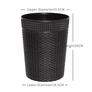 Hasır şekli yüzey ile 10L yuvarlak çöp kutusu ev kullanımı ayakta yapısı çöp tenekesi atık yönetimi için kapak stili olmadan - Product Image 3
