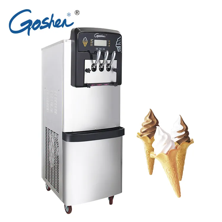 Machine à glace commerciale, pour glace douce, avec 3 parfums au fruits, au format adulte, prix abordable