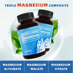 Private Label Vegan Triple Magnesium Complex 300mg Magnesium Glycinate Malate Citrate <strong>Capsules</strong> Sleep Relax Magnesium <strong>Capsules</strong> - Product Image 5