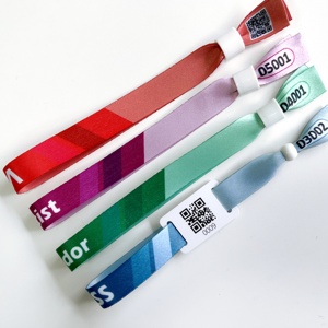 Festivali parti baskılı Logo ve seri numarası bileklik olmayan çıkarılabilir kapatma konser QR bilet bilezik - Product Image 1