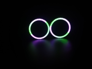Su geçirmez yüzeye monte Led melek gözler chasing renk akış serisi rgb halo ışıklı yüzükleri telefon app tarafından değişim - Product Image 4