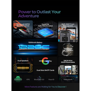 Phonemax T1PRO 8 pollici NFC GPS robusto Tablet 4G Android 10/11 Octa Core 6GB memoria industriale Computer con rete GSM - Product Image 2