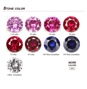 Artificial Raw <strong>Rough</strong> Orifice Rod Strand Diamond Round Synthetic <strong>Ruby</strong> 3#1.5mm - Product Image 3