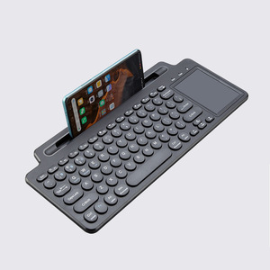 Teclado inalámbrico BT Bluetooth de 2,4G con número Touchpad Mouse ranura para tarjeta teclado numérico para Android IOS escritorio portátil PC TV Box