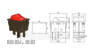 Welfnobl สวิตช์โยกไฟ LED 3ทาง12V KCD2-201N-2โรงงานขายตรงคุณภาพสูง - Product Image 6