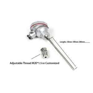 High Precision PT100 PT1000 <strong>Probe</strong> with Thermowell RTD <strong>Temperature</strong> Sensor for HVAC Automation - Product Image 5