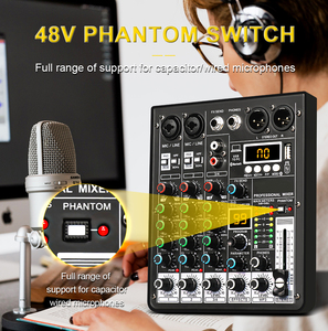 XTUGA Z-4 profesyonel 4 yollu XLR ses mikseri dahili 99 DSP etkisi kayıt canlı akışı için ses mikseri - Product Image 5