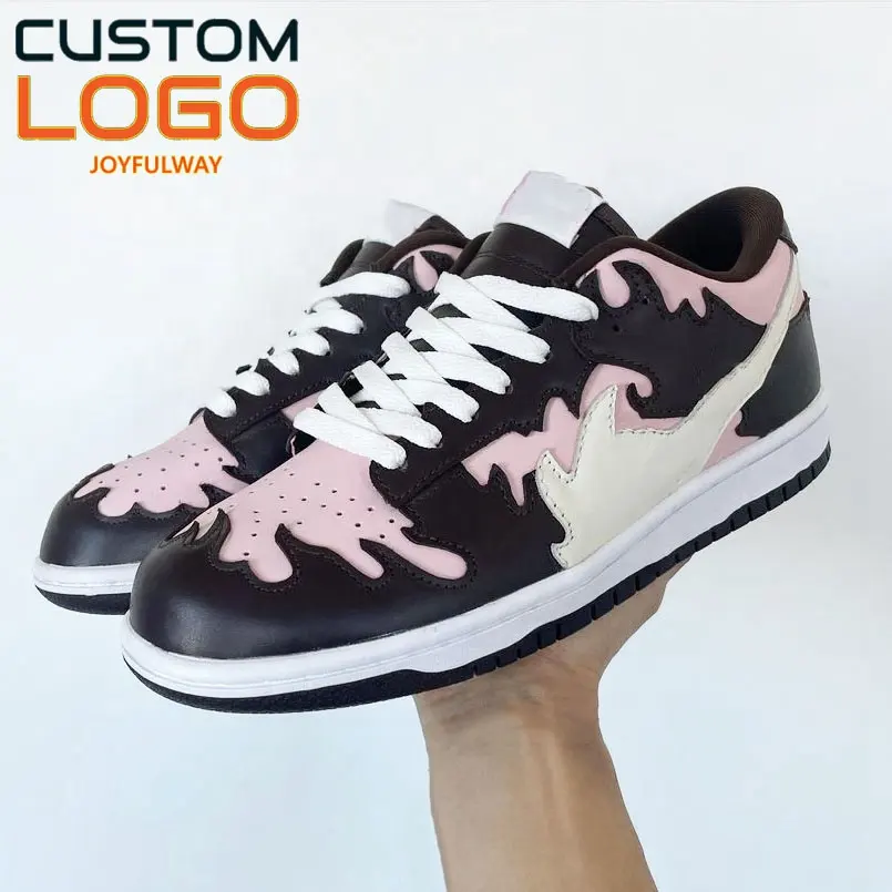 Benim logo yüksekliği artan neşeli yolu özel sneakers deri süet özel ayakkabılar logo marka üreticileri