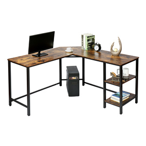 Escritorio de ordenador en forma de L Ahorro de espacio Fácil montaje Estaciones de trabajo de oficina escritorios mesas escritorios de estudio muebles - Product Image 1