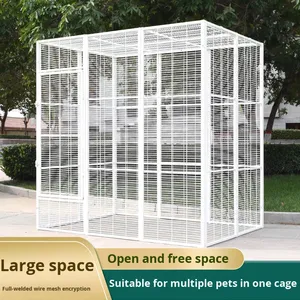 Vente d'usine OEM Grandes volières Living House <span class=keywords><strong>Cages</strong></span>-Tube carré en fer peint pour perroquets chats oiseaux - Product Image 5