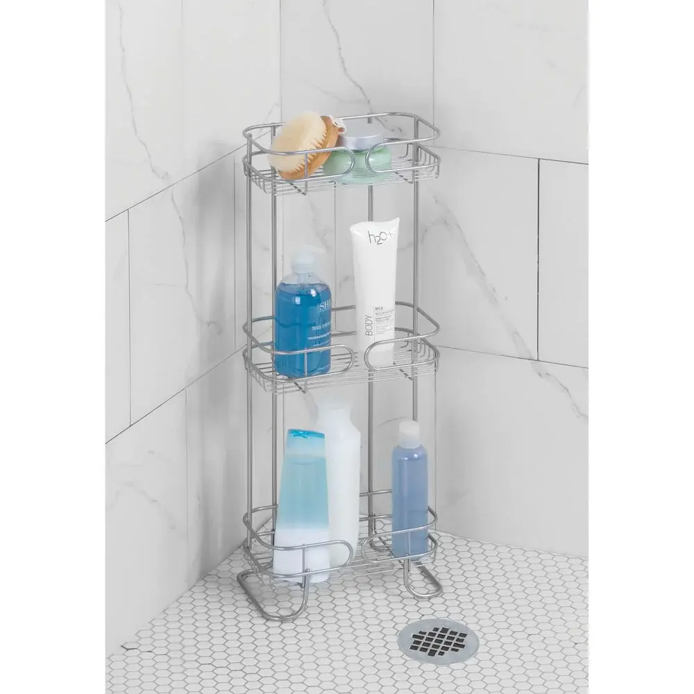 Cocina Sala de estar Baño Organizador Metal 3 niveles Metal Baño Estante de almacenamiento Estante Piso Ducha Caddy