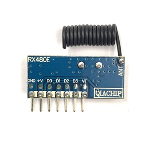 RF 433 mhz Transmitter Remote Control and <strong>Receiver</strong> Circuit Module Kit Fixed Ev1527 Decoding Learning Code 4CH with Antenna