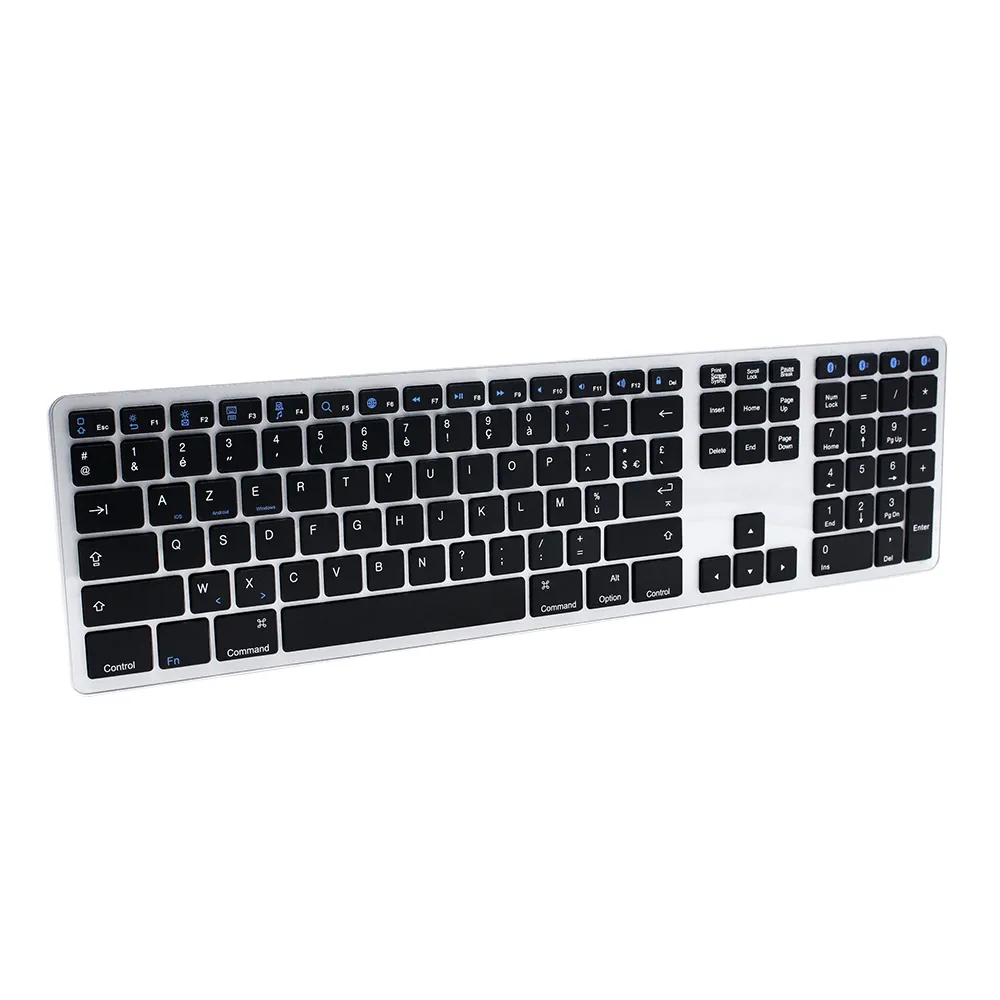 Oem arapça azerty arapça bluetooth klavye numarası pad samsung galaxy için tab pc pad android tv