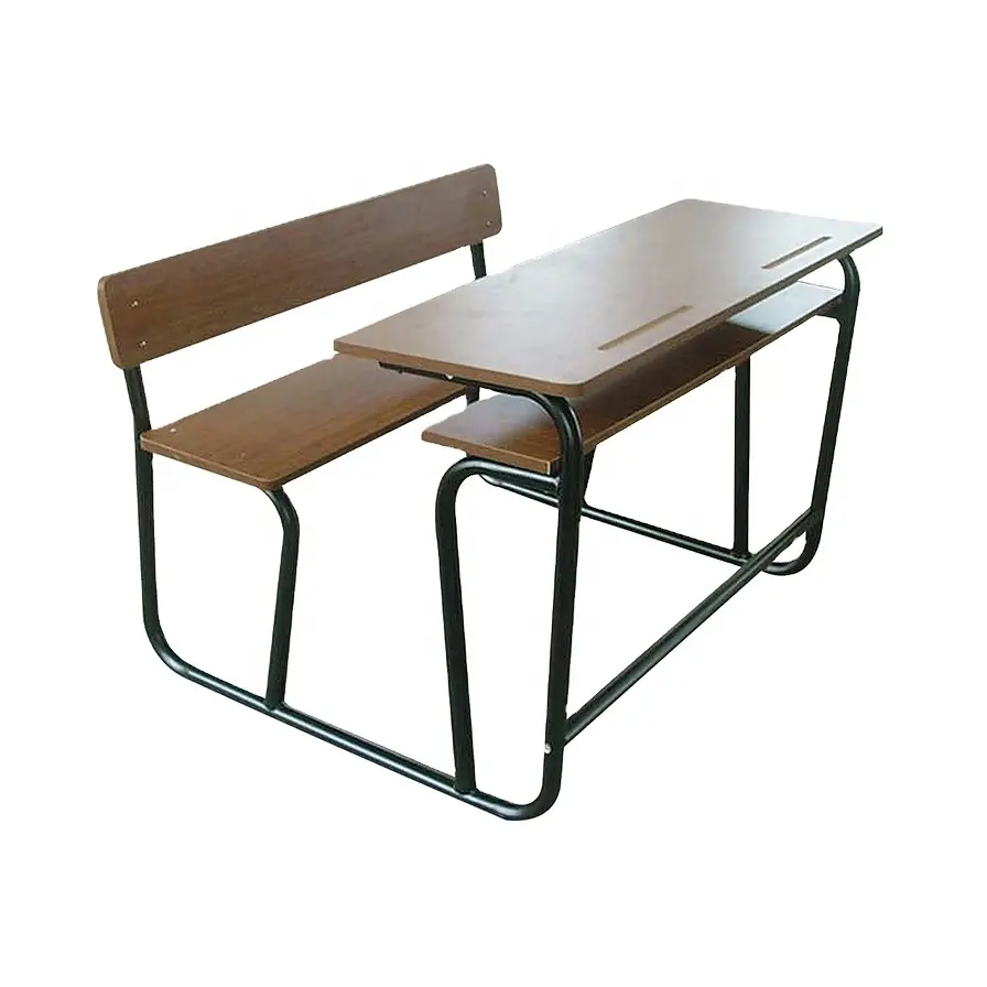 Высококачественный подключенный школьный стол и скамейка, учебный стол, набор стульев, школьная мебель, школьный стол и стул для школы