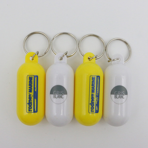 Pastillas cilíndricas Regalo Piscina promocional Impermeable Flotador en blanco Llaveros con llavero de metal - Product Image 5