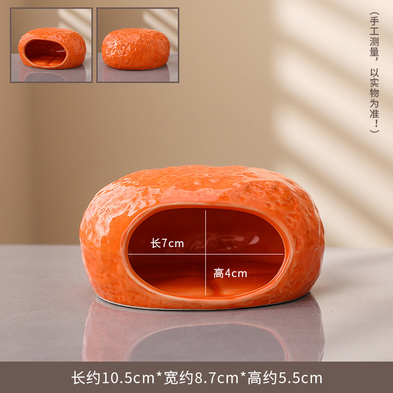 Motif de pierre orange de petite taille (adapté aux hamsters)