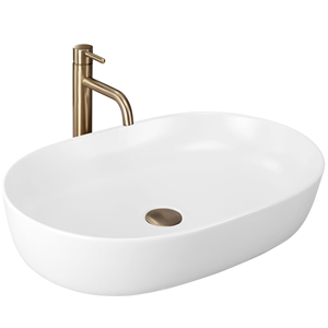 Banyo lavabo Premium iyi fiyat seramik üstü sayaç Lavabos dikdörtgen yuvarlak kenar tezgah lavabo uzun lavabo - Product Image 1