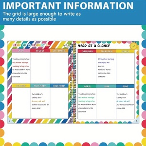 Quaderno rilegato a spirale del libro dei Record degli insegnanti con sezioni di gratitudine e salute per l'organizzazione della classe e lo sviluppo personale - Product Image 5