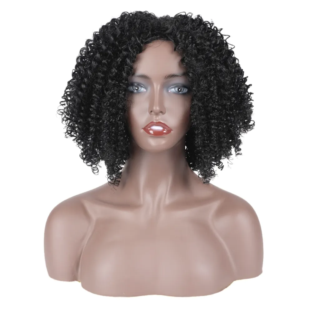 Rebecca Fluffy-pelucas naturales Afro rizadas para mujeres negras, Color degradado, baratas