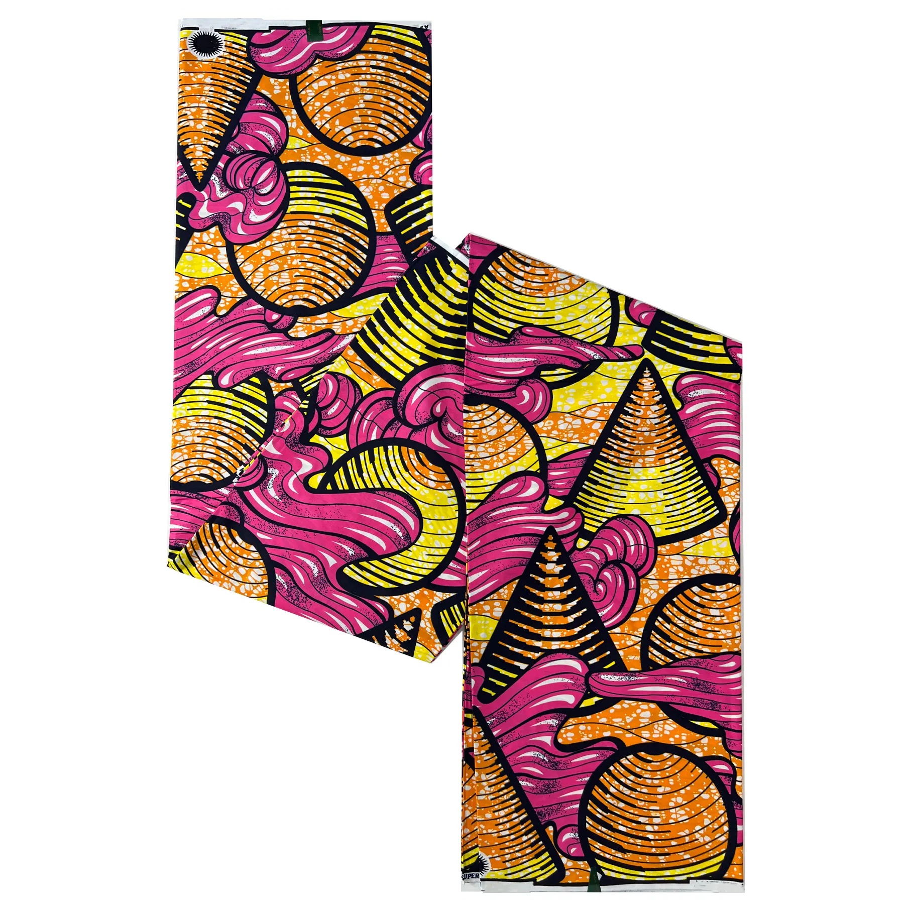 Vendita calda nuovo modello africano Java Batik vero cotone stampato tessuto per tessuto in tessuto di cera tessile 100% cotone