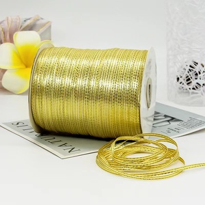 Christmas Gift 1/8&quot; Shiny Glitter Metallic <strong>Ribbon</strong> <strong>Silver</strong> Decorative Gold <strong>Wired</strong> Glitter <strong>Ribbon</strong> for Garment Gift Wrap - Product Image 4