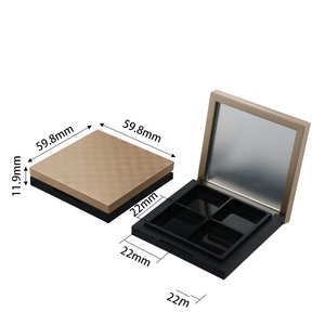 口红盒优雅空妆紧凑型包装可爱迷你方形磁性眼影盒带镜子 - Product Image 2