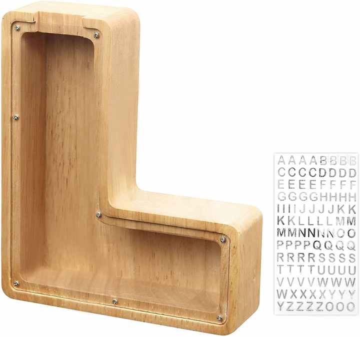 TaiLai Wholesale Custom Wooden Clear Letter Pig Dog Cat Piggy Bulk Bank Money Coin Boxes for Kids Breakable Piggy Bank