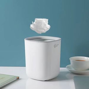 Ev ofis için çok fonksiyonlu Lidless Mini çöp tenekesi kare plastik ayakta yapısı oturma odası kahve sehpası Model Bin - Product Image 3