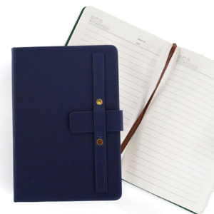 Customizable Simple Style Business <strong>Notebook</strong> <strong>with</strong> PU <strong>Stripe</strong> Cover Thermal <strong>Binding</strong> for Office Work Meetings and Notepads - Product Image 1