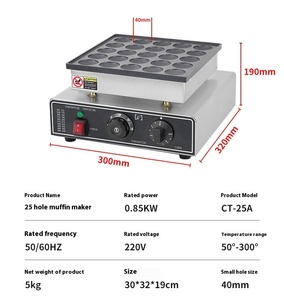 Factory Directly Supply Electric Waffle Pancake <strong>Maker</strong> Mini <strong>Round</strong> <strong>Cake</strong> Waffle <strong>Maker</strong> Commercial Non Stick Coating Waffle <strong>Maker</strong> - Product Image 6