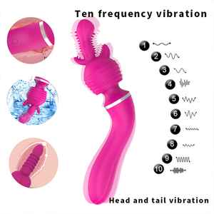 Şarj edilebilir 10 frekans çift motorlu kadın mastürbasyon AV değnek vibratör seks oyuncakları kadın mastürbasyon seks oyuncakları kadınlar için - Product Image 3